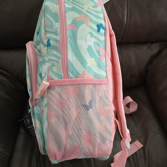 Butterfly swirl pattern girls backpack. Summit Ridge - Picture 3 of 3